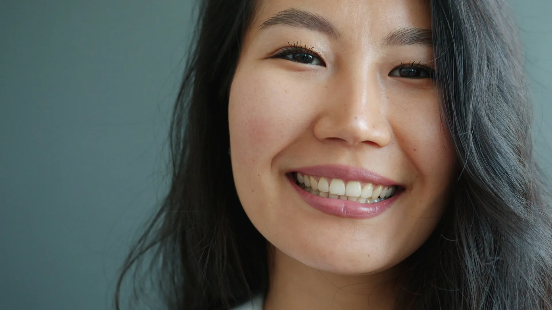A finished smile after cosmetic dental work